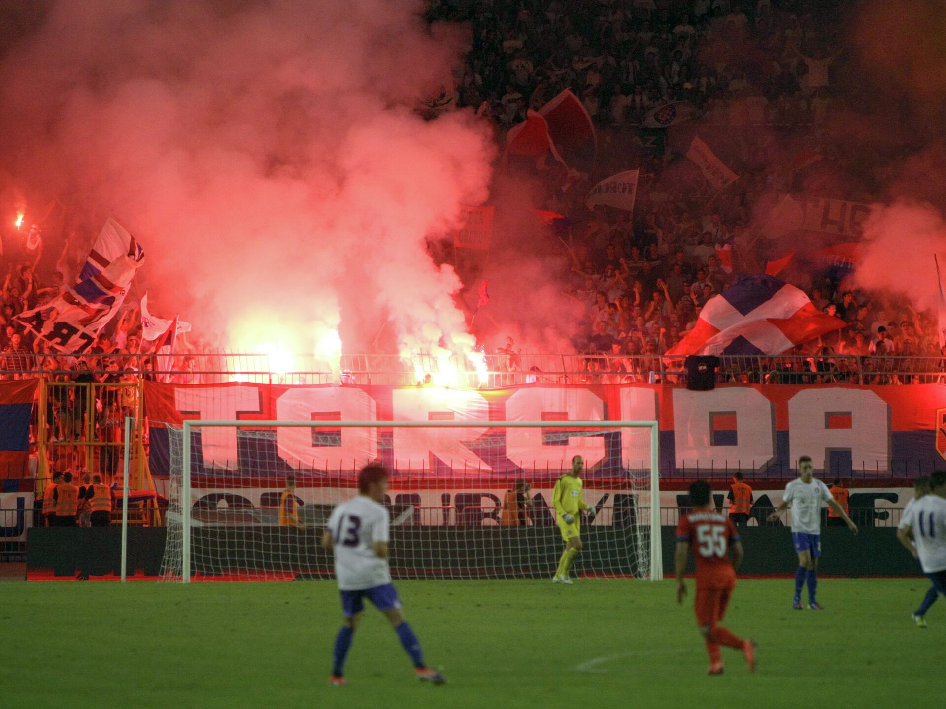 Hajduk Split v Dinamo Zagreb: Flares, fires, faith & football at