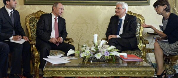 Владимир Путин и Серђио Матарела - Sputnik Србија