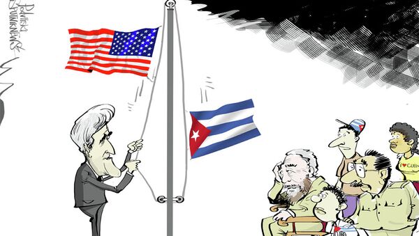 Zašto Keri ide na Kubu, ako neće sastanak sa Kastrom? Možda samo da zameni zastavu. - Sputnik Srbija