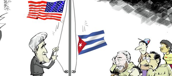 Зашто Кери иде на Кубу, ако неће састанак са Кастром? Можда само да замени заставу. - Sputnik Србија