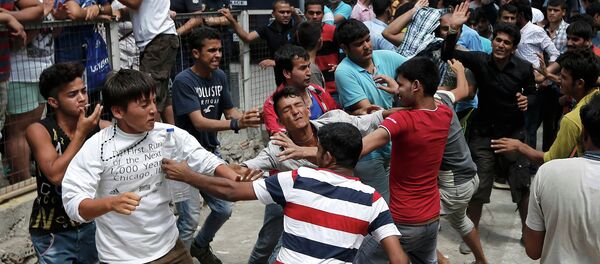 Tuča migranata na grčkom ostrvu Kos Tuča migranata na grčkom ostrvu Kos - Sputnik Srbija