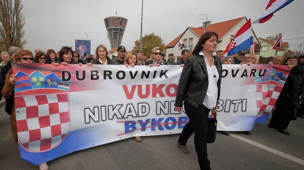 Протест против ћирилице у Хрватској - Sputnik Србија