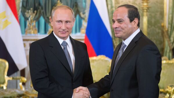 Ruski predsednik Vladimir Putin i predsednik Egipta Abdel el Sisi - Sputnik Srbija