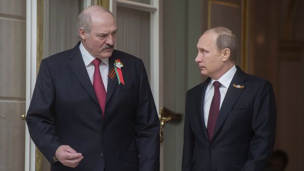 Aleksandar Lukašenko i Vladimir Putin - Sputnik Srbija