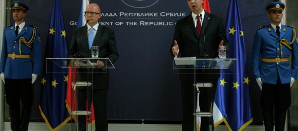 Bohuslav Sobotka i Aleksandra Vučić Bohuslav Sobotka i Aleksandra Vučić - Sputnik Srbija