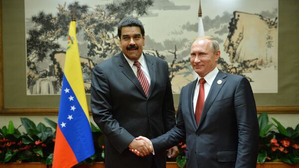 Predsednik Ruske Federacije Vladimir Putin i predsednik Venecuele Nikolas Maduro - Sputnik Srbija