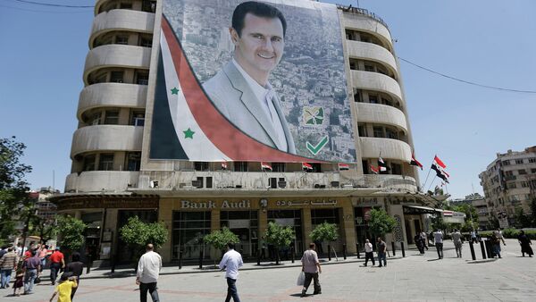 Bilbord Bašara Asada u Damasku - Sputnik Srbija