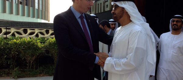 Шеик Мухамед бин Зајед ел Нахјан и Александар Вучић у Абу Дабију - Sputnik Србија