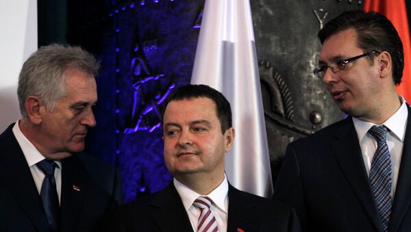 Tomislav Nikolić, Ivica Dačić i Aleksandar Vučić - Sputnik Srbija