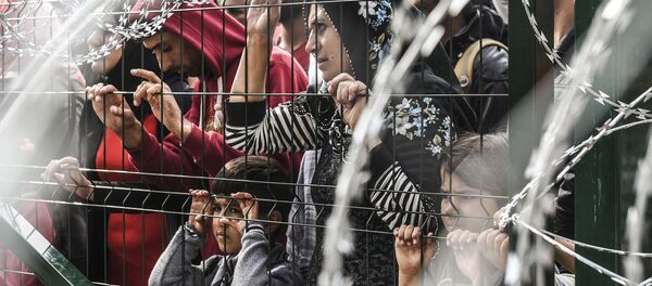 Izbeglice na mađarskoj granici - Sputnik Srbija