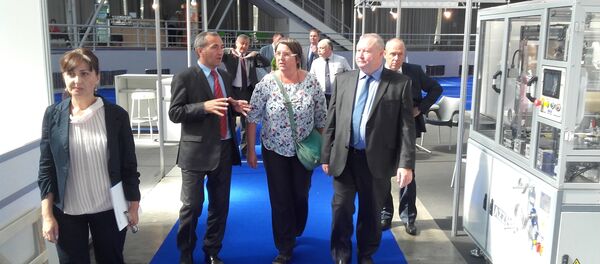 Директор Експо центра Сергеј Беденов на сајму у Београду - Sputnik Србија