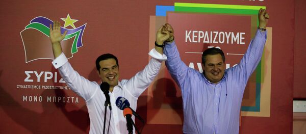 Aleksis Cipras i Panos Kamenos - Sputnik Srbija