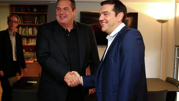 Aleksis Cipras i Panos Kamenos - Sputnik Srbija