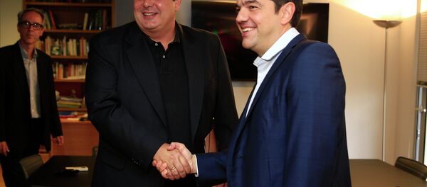 Aleksis Cipras i Panos Kamenos - Sputnik Srbija