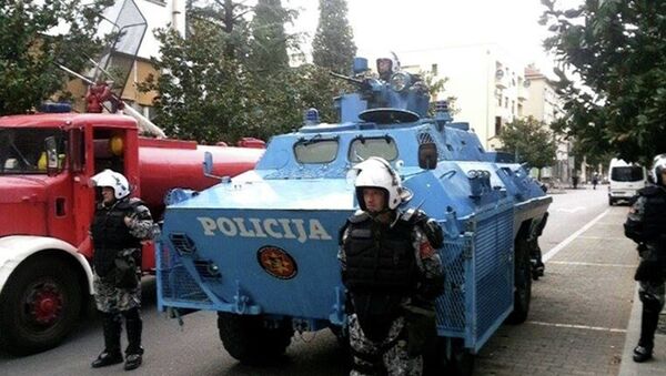 Јаке полицијске снаге обезбеђују митинг у Подгорици - Sputnik Србија