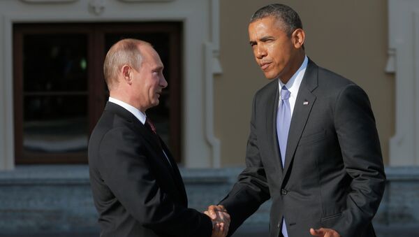 Predsednici Rusije i SAD Vladimir Putin i Barak Obama - Sputnik Srbija