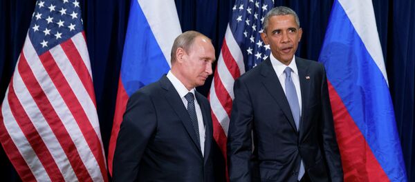 Predsednik Rusije Vladimir Putin  i predsednik SAD Barak Obama - Sputnik Srbija