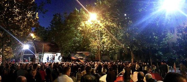 Четврти дан антивладиног митинга у Подгорици Четврти дан антивладиног митинга у Подгорици - Sputnik Србија