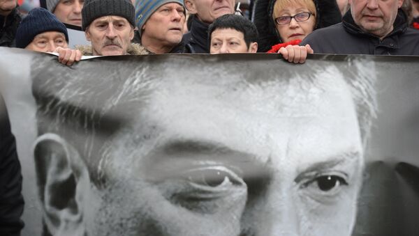 Присталице партије Бориса Немцова на маршу у Москви - Sputnik Србија