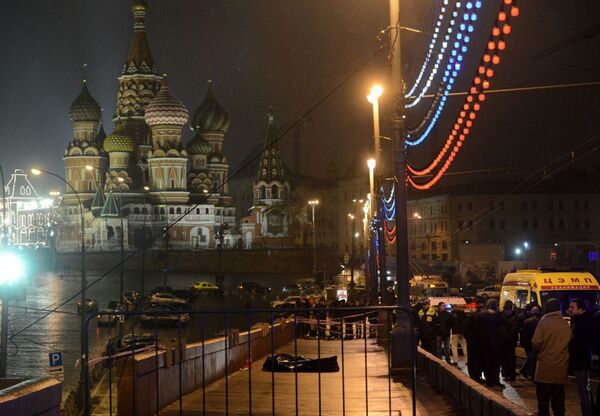 Mesto ubistva političara Borisa Nemcova na Moskvoreckom mostu - Sputnik Srbija