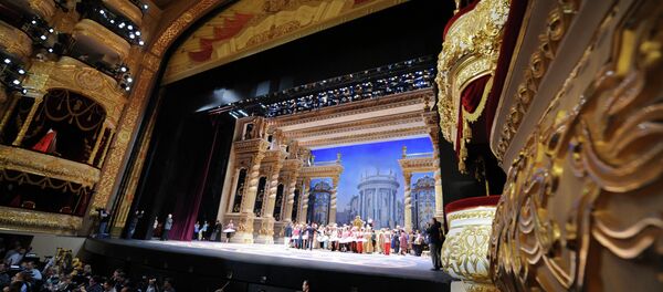 Ballet dancers rehearse The Sleeping Beauty on September 20, 2011 at the Bolshoi Theater in Moscow. Ballet dancers rehearse The Sleeping Beauty on September 20, 2011 at the Bolshoi Theater in Moscow. - Sputnik Srbija