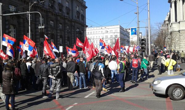 Присталице покрета Двери на протесту - Sputnik Србија