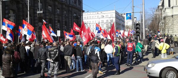 Присталице покрета Двери на протесту - Sputnik Србија