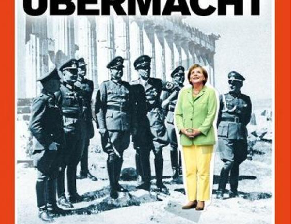 Angela Merkel u društvu nacista na naslovnici „Špigla“ - Sputnik Srbija