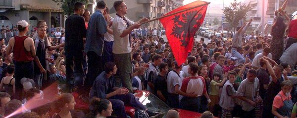 Kosovski Albanci u Prištini Kosovski Albanci u Prištini - Sputnik Srbija